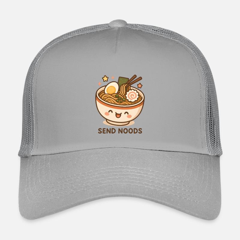 NUDELN SENDEN - Kinder Trucker-Cap - Hellgrau