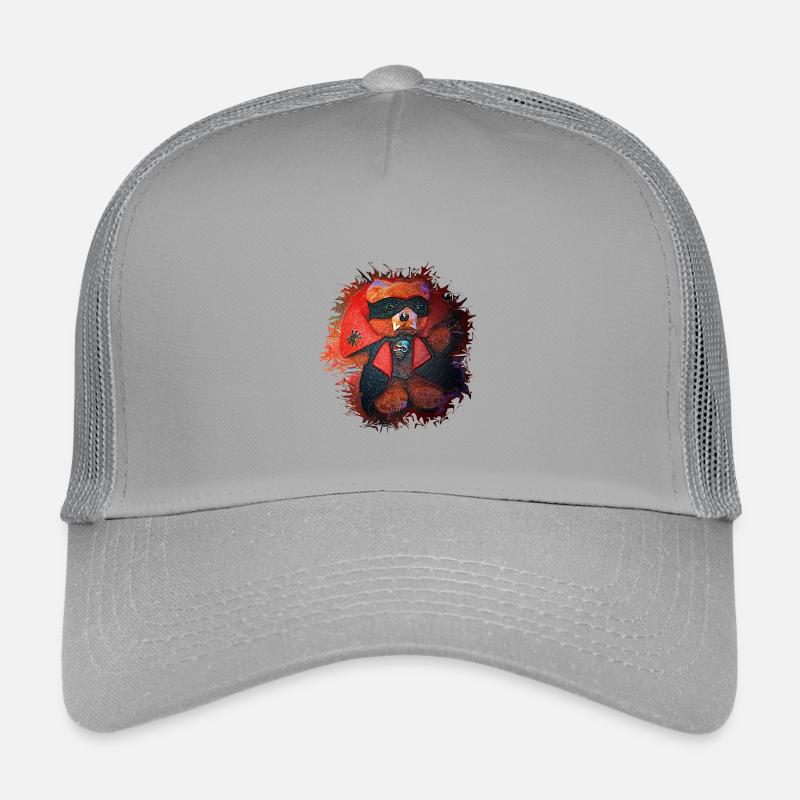Teddy Bär Halloween Dracula Rotpelz Maskenheld Kinder Trucker-Cap