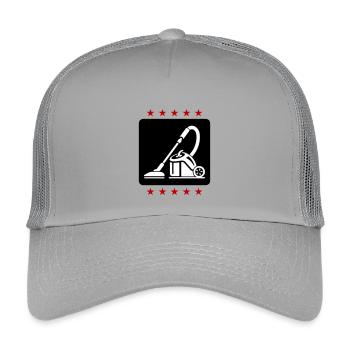 Staubsauger Putzen - Kinder Trucker-Cap - Hellgrau - Vorne