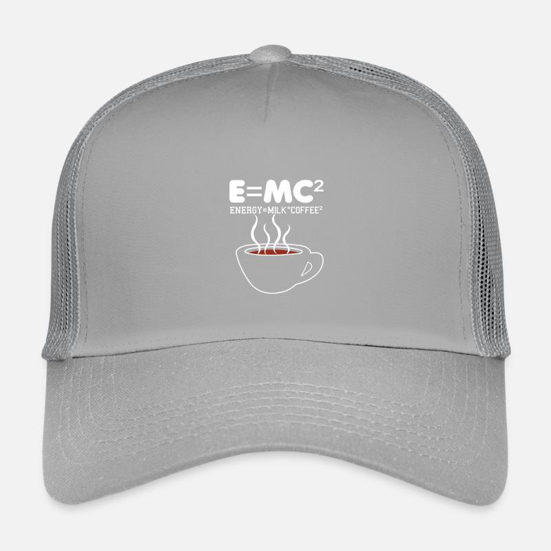 Coffee Formula E=MC2 Illustration - Kids’ Trucker Cap - light grey