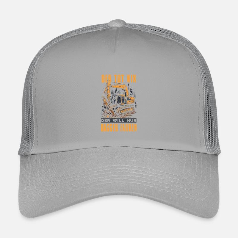 Baggerfahrer Geschenke Baggerführer Baustelle - Kinder Trucker-Cap - Hellgrau