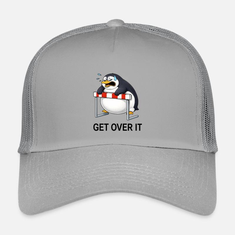 Courir drôle de scène dans un dessin animé de pingouin mignon Casquette trucker enfant