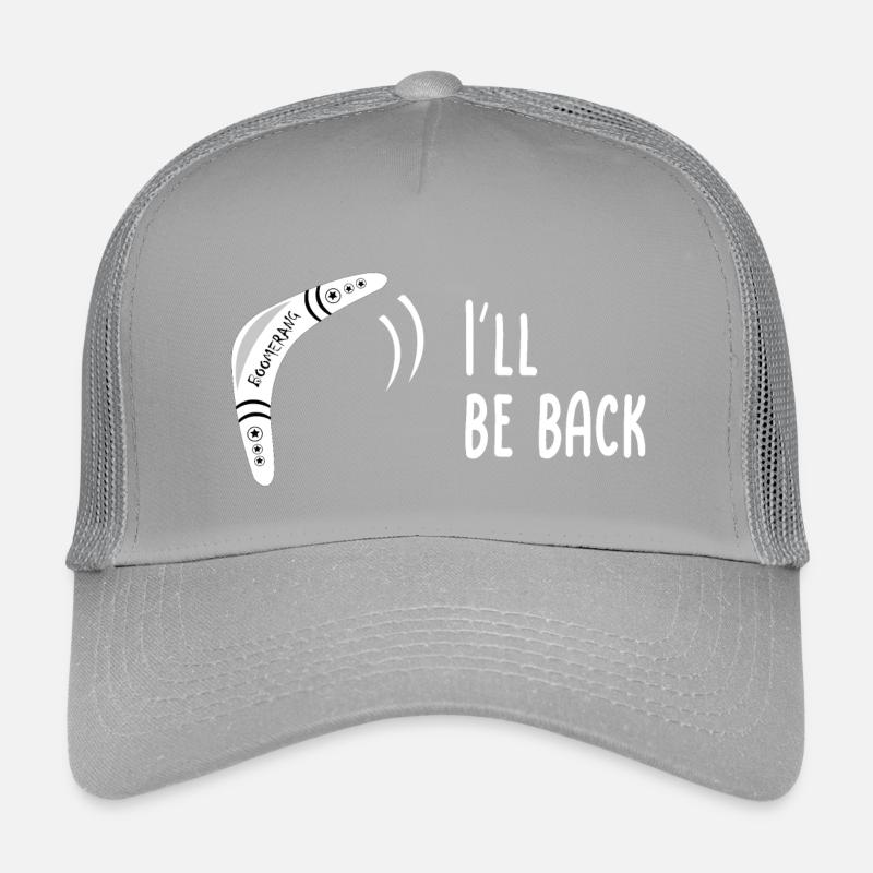 Boomerang I'll be back - Kinder Trucker-Cap - Hellgrau