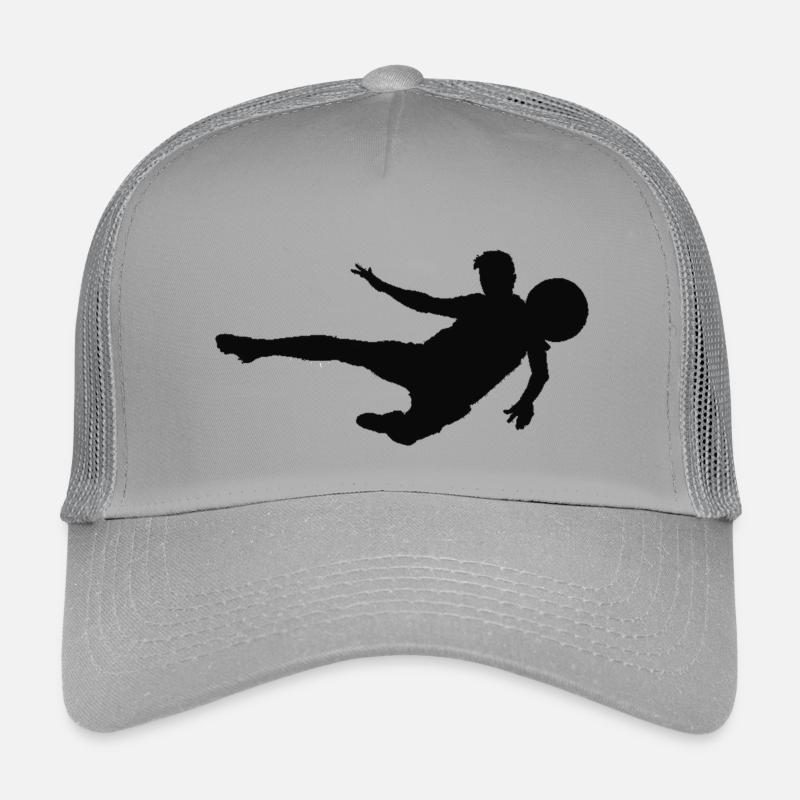 Football Silhouette – Action Kick - Kinder Trucker-Cap - Hellgrau
