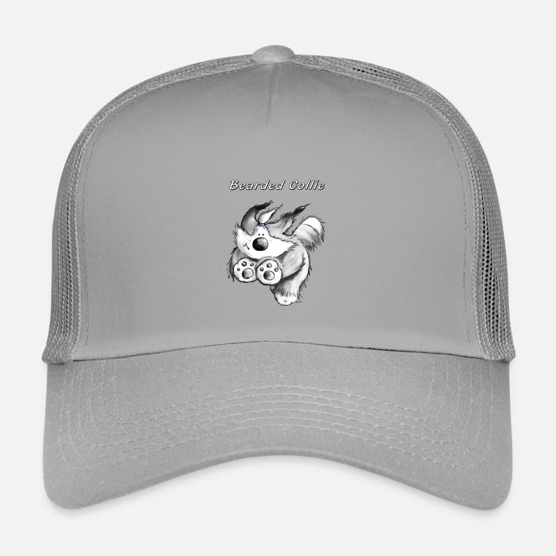 Verspielter Bearded Collie - Kinder Trucker-Cap - Hellgrau