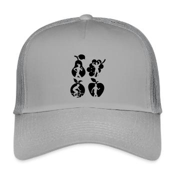 Ombre diététique saine aux fruits - Casquette trucker enfant - gris clair - Devant