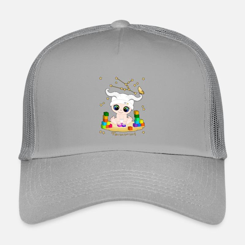 sternzeichen_taurus - Kids’ Trucker Cap - light grey