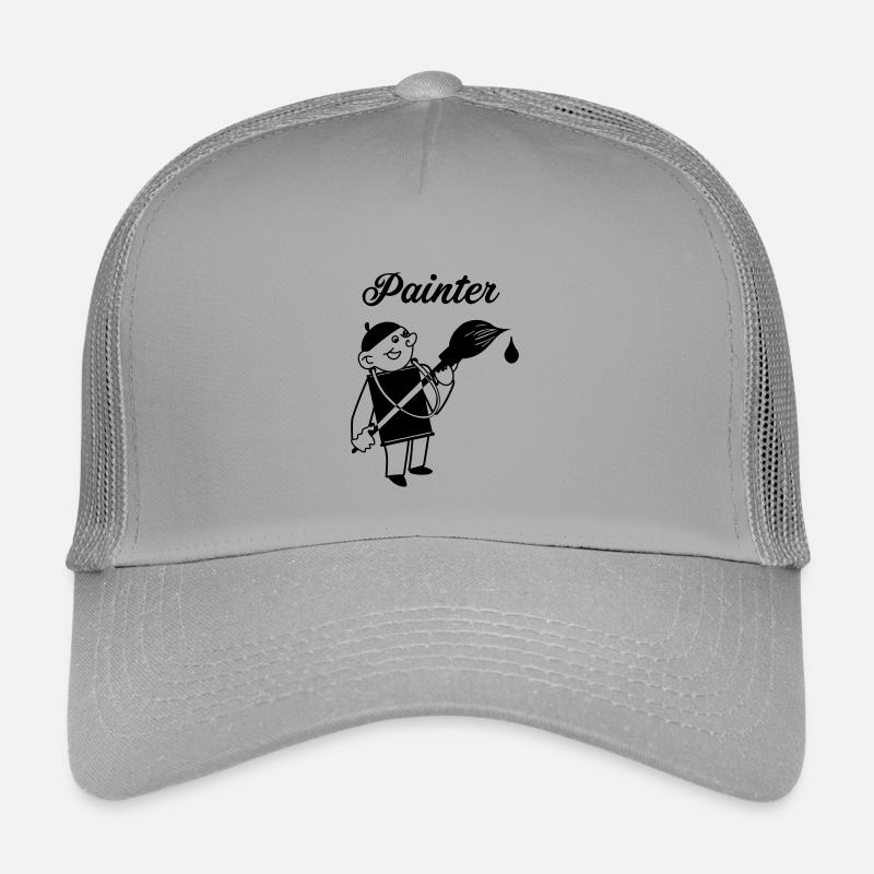 Paint as a paint pot and cap with large brush Kids’ Trucker Cap