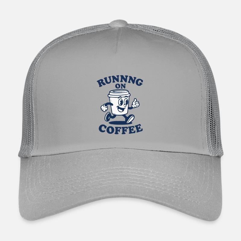 Laufen auf Kaffee - Kinder Trucker-Cap - Hellgrau
