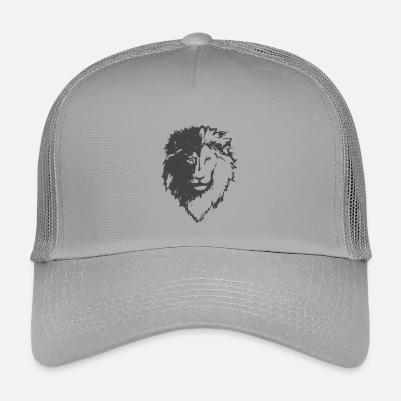 Löwe Silhouette - Kinder Trucker-Cap - Hellgrau