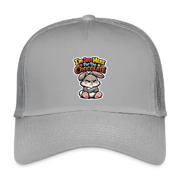 Je suis là pour le chocolat - Casquette trucker enfant - gris clair - Devant