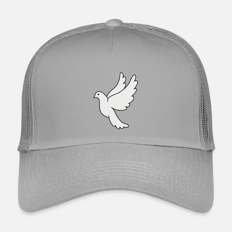 Weiße Taube Silhouette - Kinder Trucker-Cap - Hellgrau
