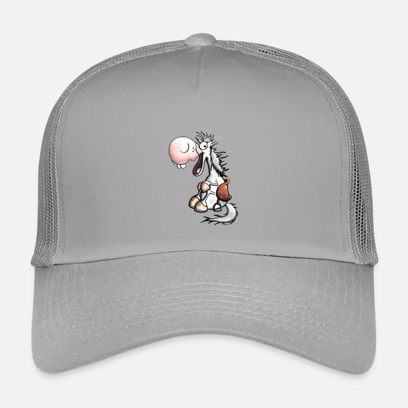 Pamina das Pferd - Kinder Trucker-Cap - Hellgrau
