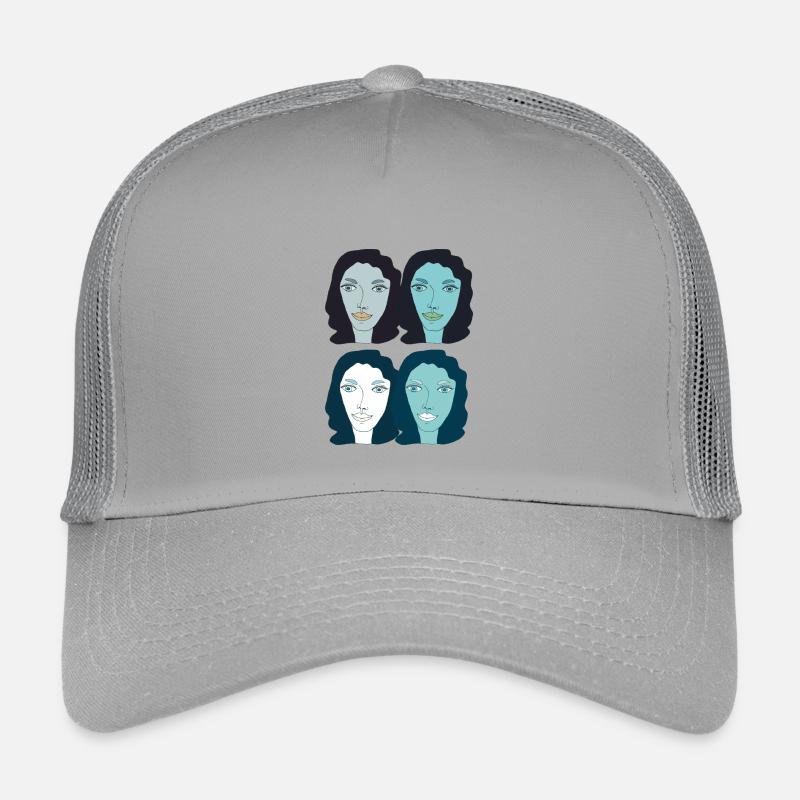 lady kunst pop - Kinder Trucker-Cap - Hellgrau