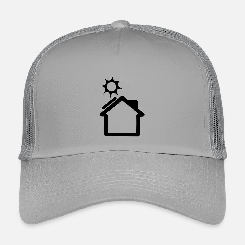 Sonnenkollektor auf Hauslogo Kinder Trucker-Cap
