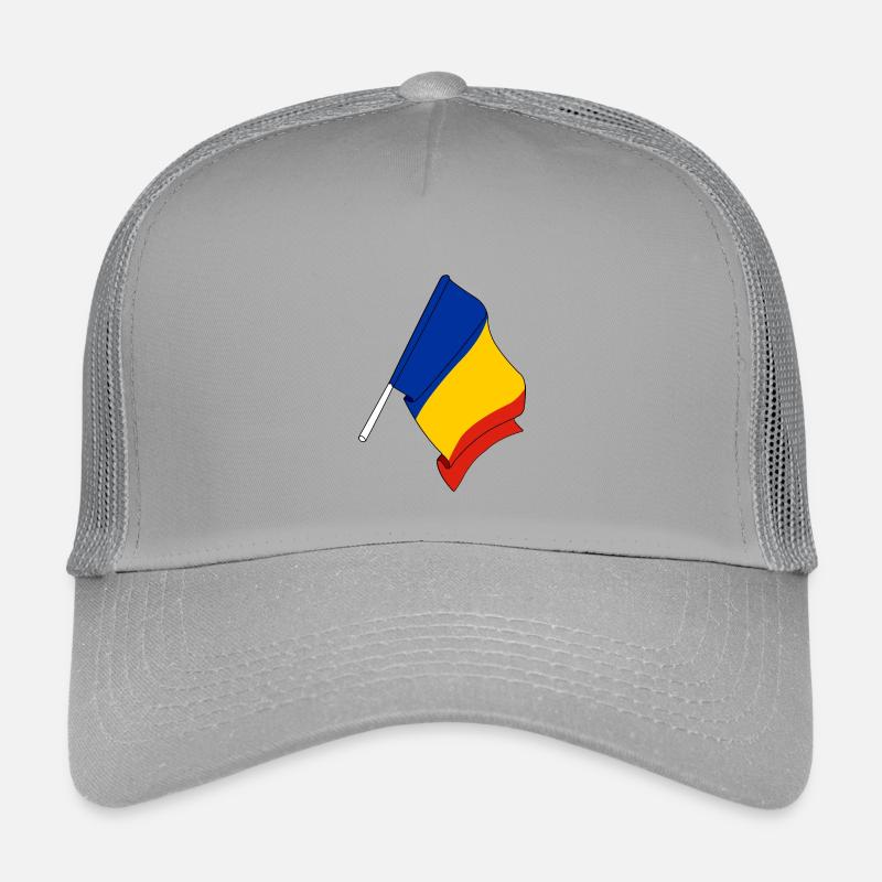Flagge Rumänien - Kinder Trucker-Cap - Hellgrau