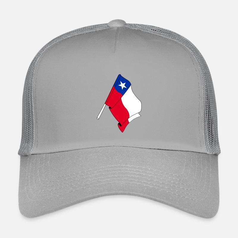 Flagge Chile - Kinder Trucker-Cap - Hellgrau