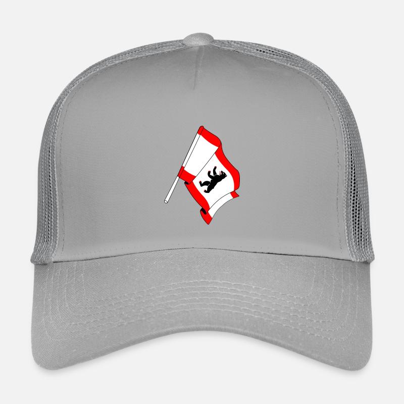 Flagge Berlin - Kinder Trucker-Cap - Hellgrau