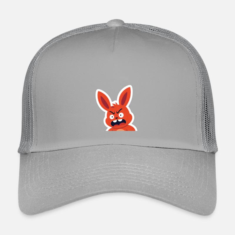Angry Red Bunny Cartoon Kids’ Trucker Cap
