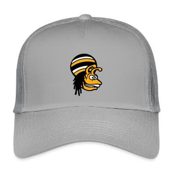 snail reggae music rasta hair hat Jamaica - Kids’ Trucker Cap - light grey - Front