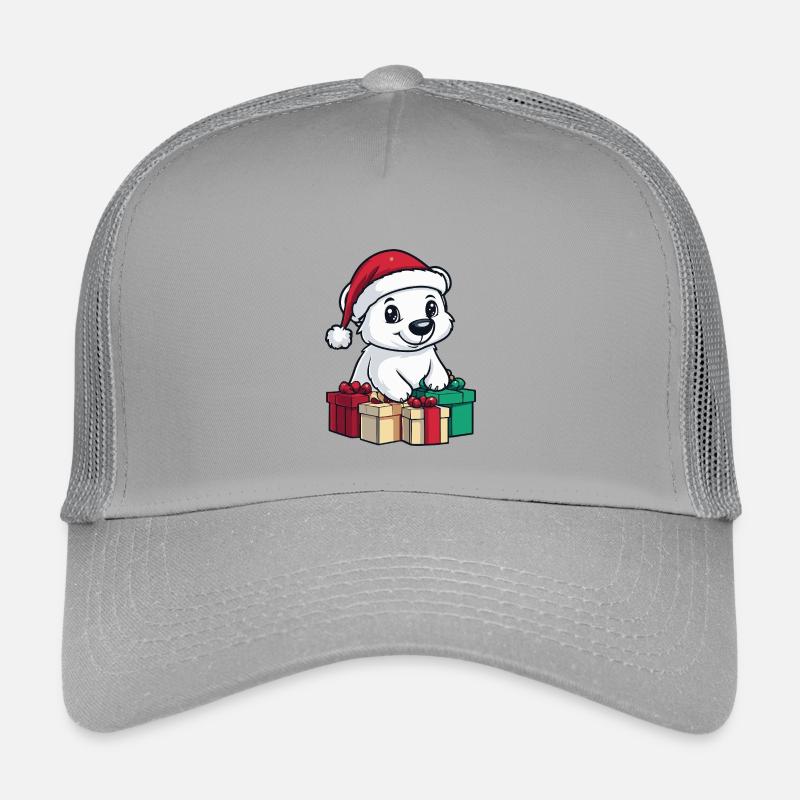Eisbär Weihnachten Geschenke Polar bär - Kinder Trucker-Cap - Hellgrau