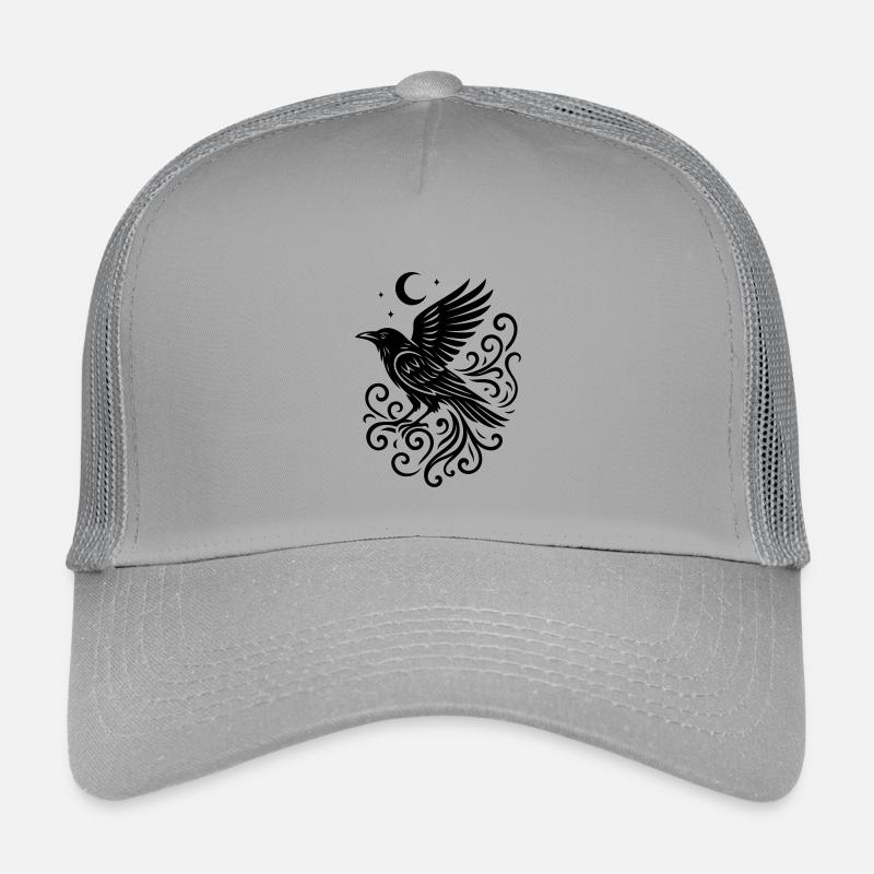 Rauhnächte Corbeau avec Lune et Étoiles Casquette trucker enfant