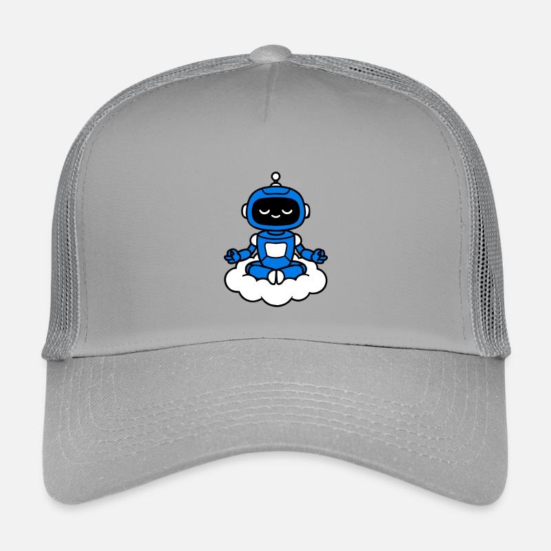AI Human Fan Club Schwebender Roboter - Kinder Trucker-Cap - Hellgrau