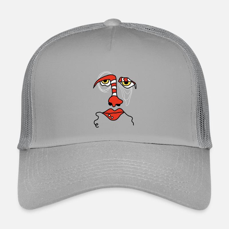 Abstract face with stripes Kids’ Trucker Cap