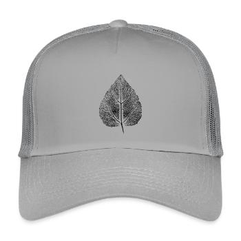Blatt Linde ANALOG Kunstdruck - Kinder Trucker-Cap - Hellgrau - Vorne