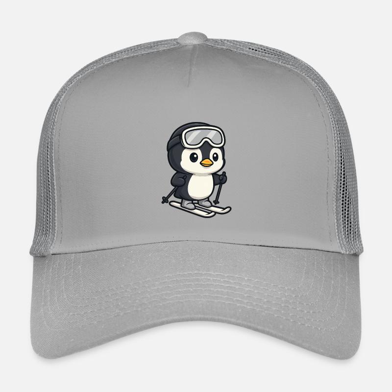 Lustiger Pinguin Skifahrer Winterspaß Wintersport Kinder Trucker-Cap