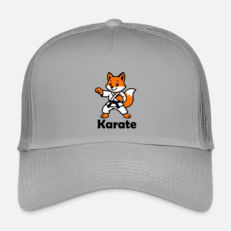 Karate Fox - Kids’ Trucker Cap - light grey