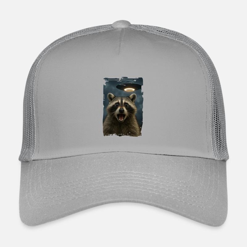 Waschbär Raccoon UFO Alien Weirdcore Aesthetic Kids’ Trucker Cap