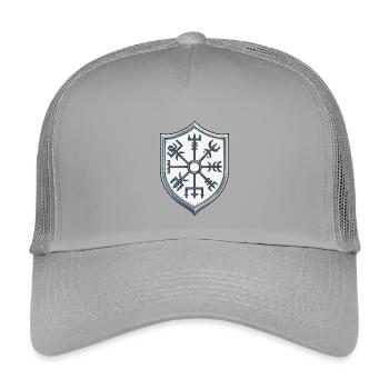 Vegvisir Shield Symbolism - Kids’ Trucker Cap - light grey - Front