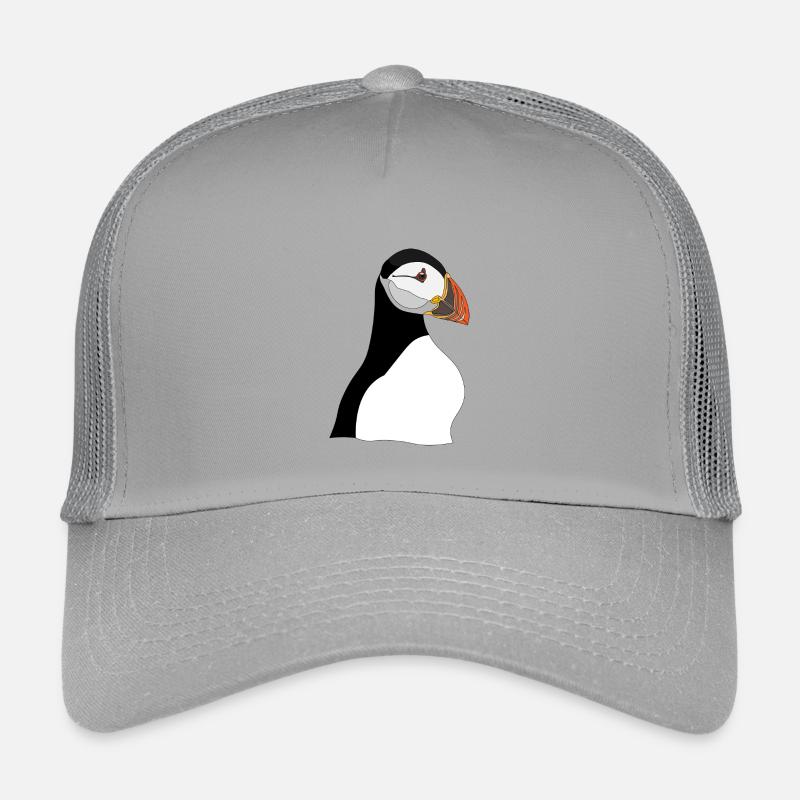 Puffin Head Print Kids’ Trucker Cap