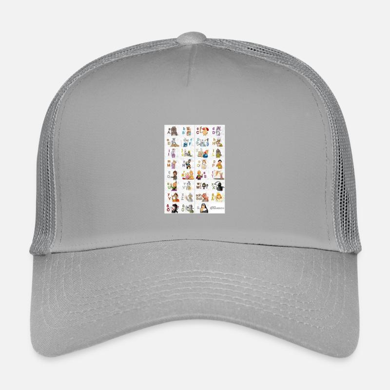 Deutsches Fingeralphabet 2 / - Kinder Trucker-Cap - Hellgrau