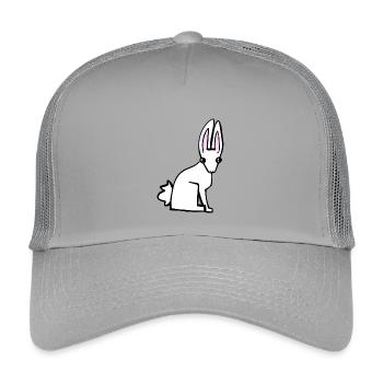 white bunny - Kids’ Trucker Cap - light grey - Front