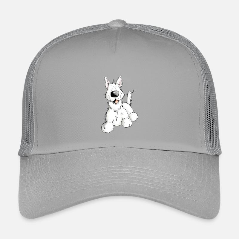 Weißer Deutscher Schäferhund - Weiß - Hund - Kinder Trucker-Cap - Hellgrau