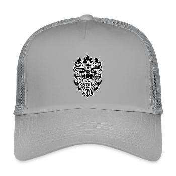 Masque tribal à tête de dragon thaïlandais - Casquette trucker enfant - gris clair - Devant