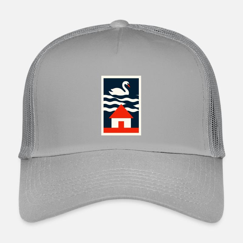 Maison au bord du lac - Art graphique Casquette trucker enfant