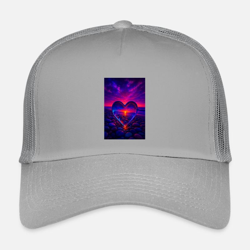 Galactic Heart Sunset – Magisches Herz-Design Kinder Trucker-Cap