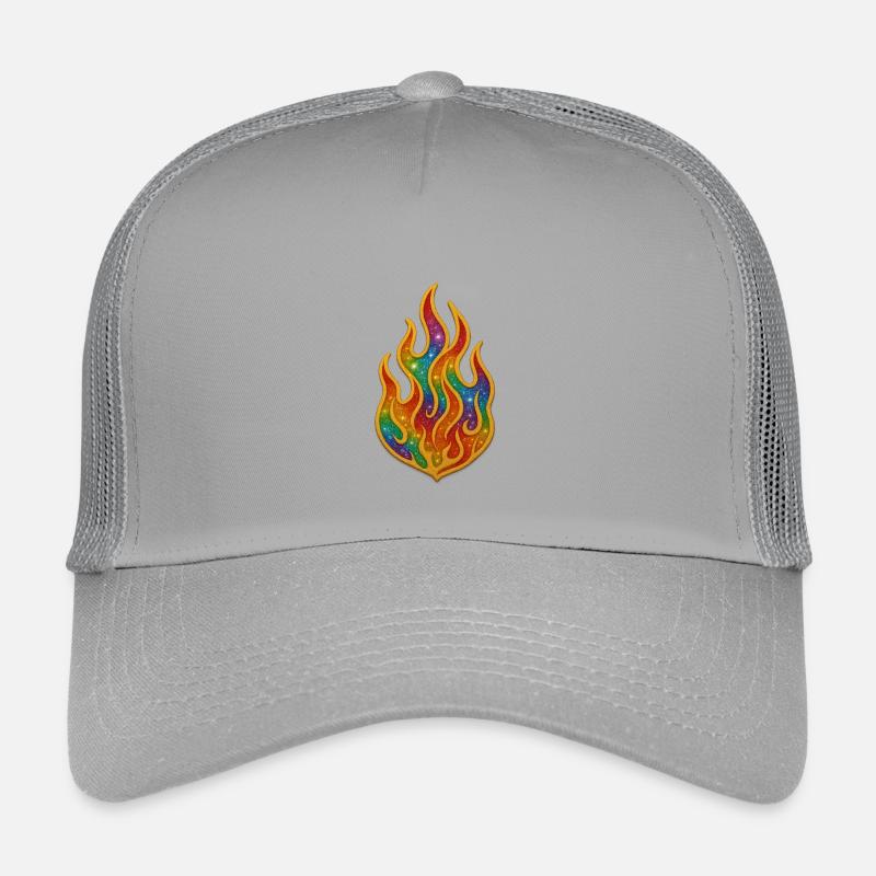 Écusson de feu arc-en-ciel Casquette trucker enfant