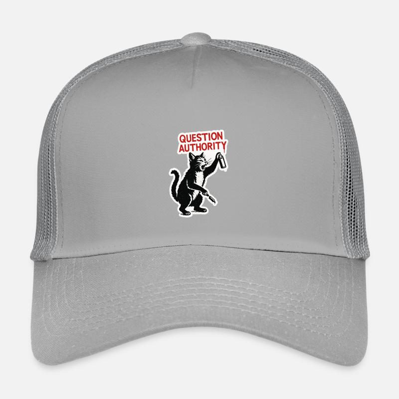 Cat Rebel: Question Authority Kids’ Trucker Cap