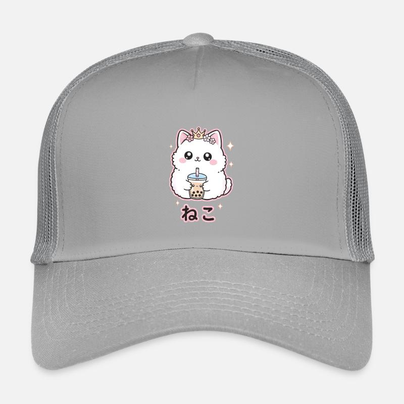 Reine des chats au bubble tea Casquette trucker enfant