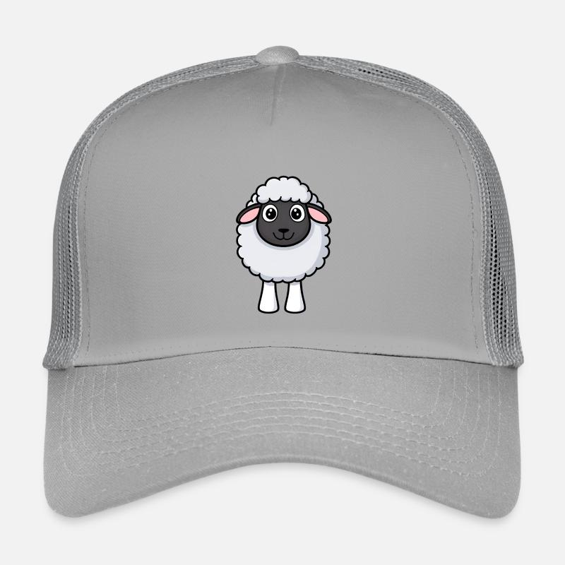 Zottel-Schaf Kuschel-Design - Kinder Trucker-Cap - Hellgrau