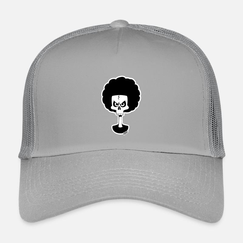 Dessin animé Afro Skull Monochrome Casquette trucker enfant