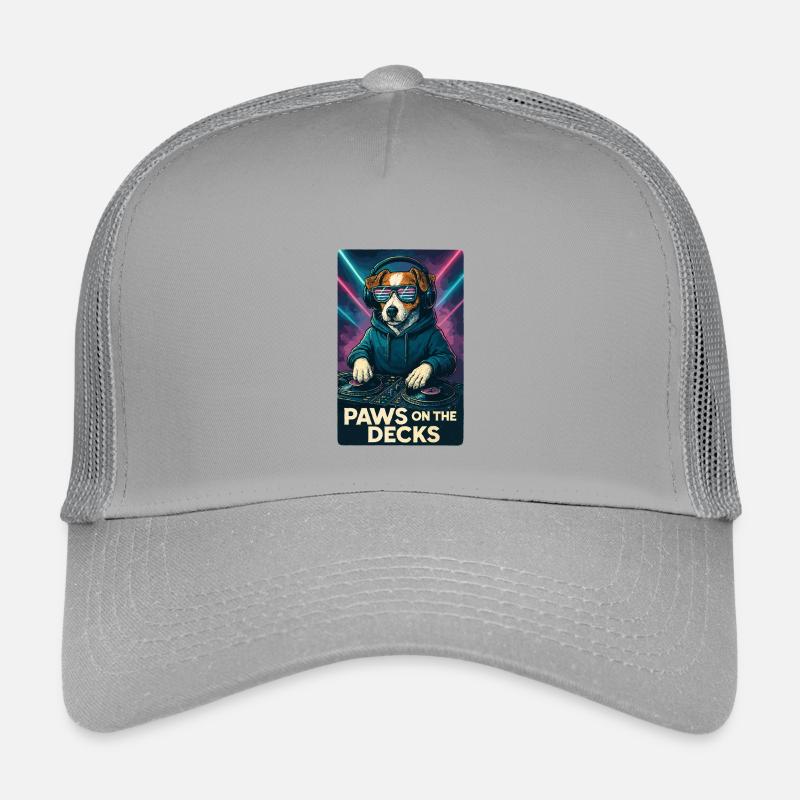 Jack Russell Terrier DJ Turntables Paws Techno Kids’ Trucker Cap