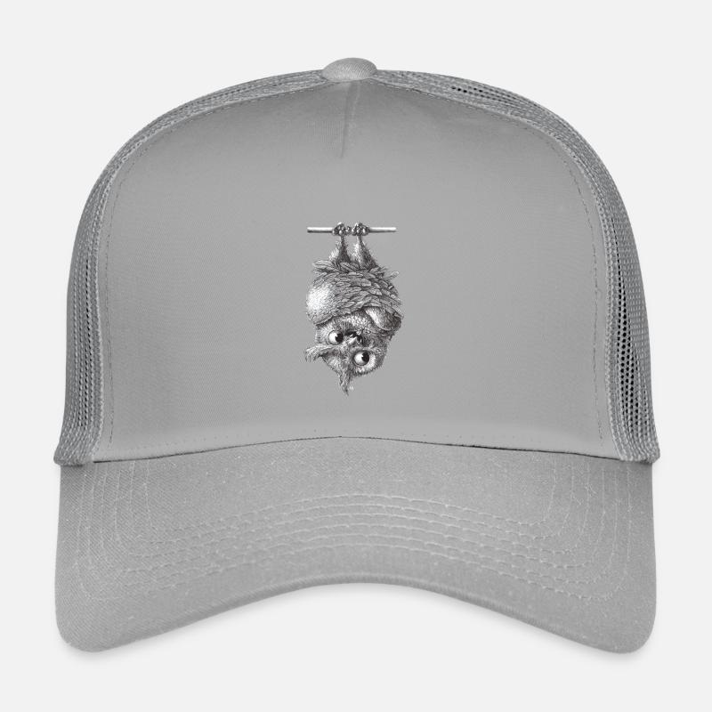 Vampire Owl - Dracula Owl - Kids’ Trucker Cap - light grey