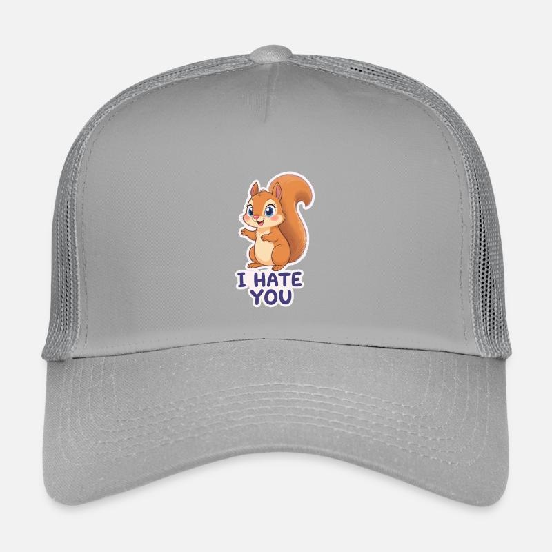 Kawaii Squirrel – I Hate You Cartoon Kids’ Trucker Cap