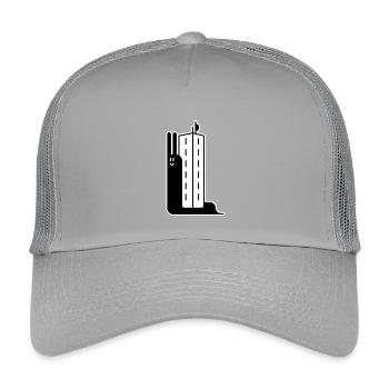 Block Snail - Kids’ Trucker Cap - light grey - Front