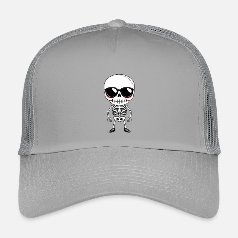 Skeleton with sunglasses Kids’ Trucker Cap